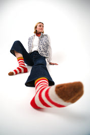 Socken Mousse Rayures