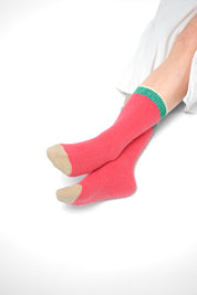 Socken Mousse Unis Rose