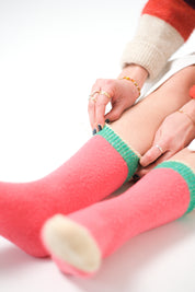 Socken Mousse Unis Rose