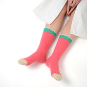 Socken Mousse Unis Rose