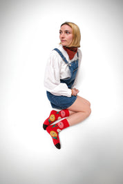 Socken Mousse Fleurs