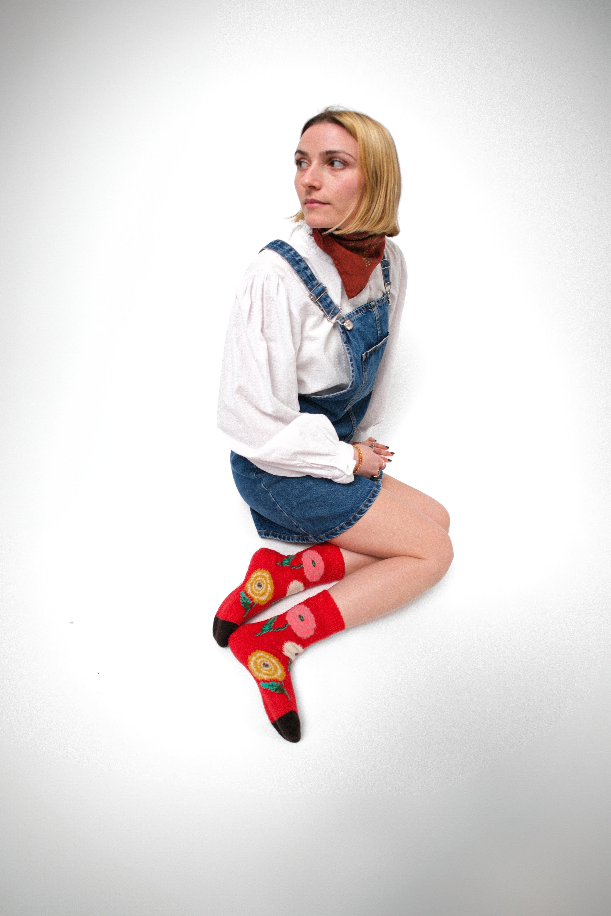 Socken Mousse Fleurs