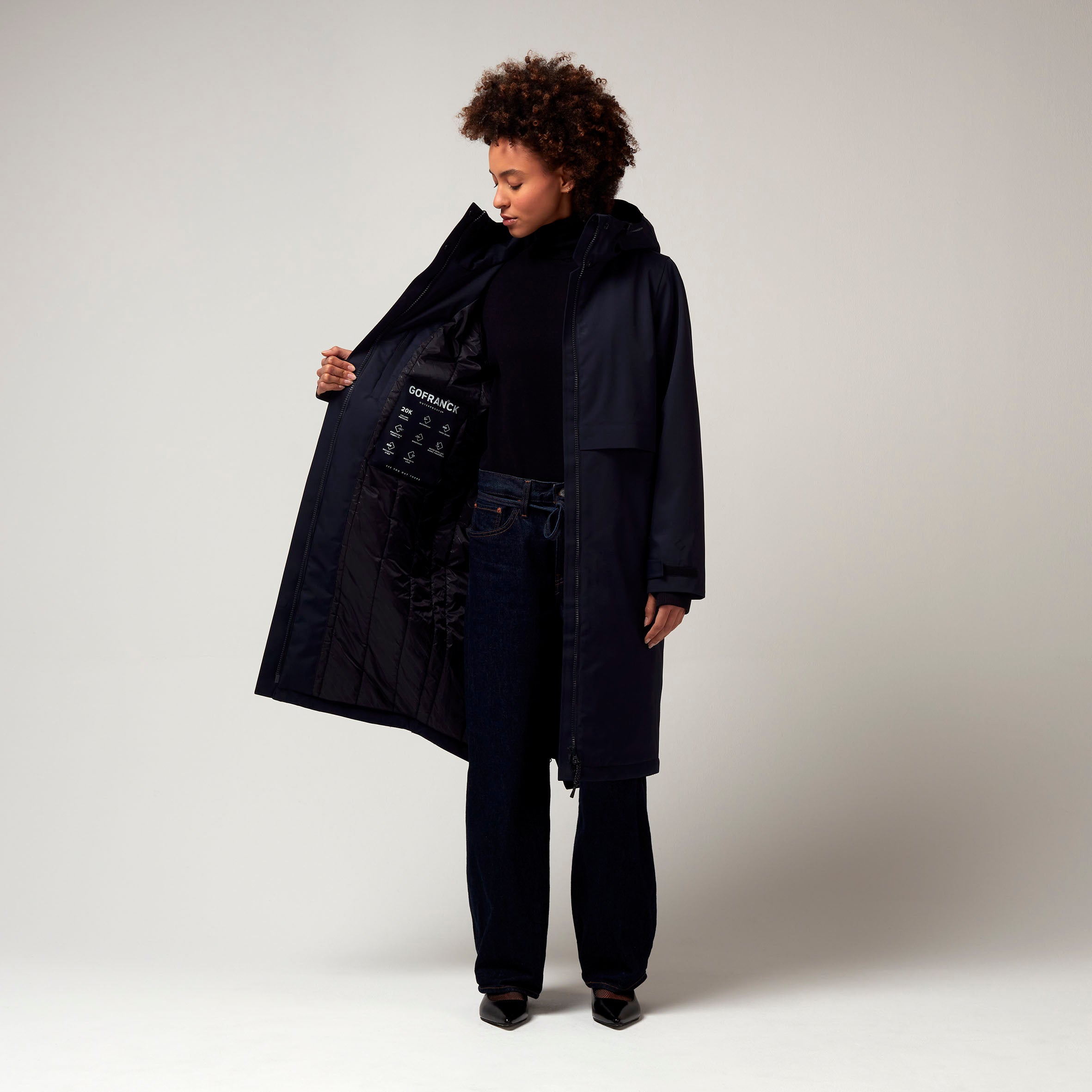 Damen Parka - sky captain blue