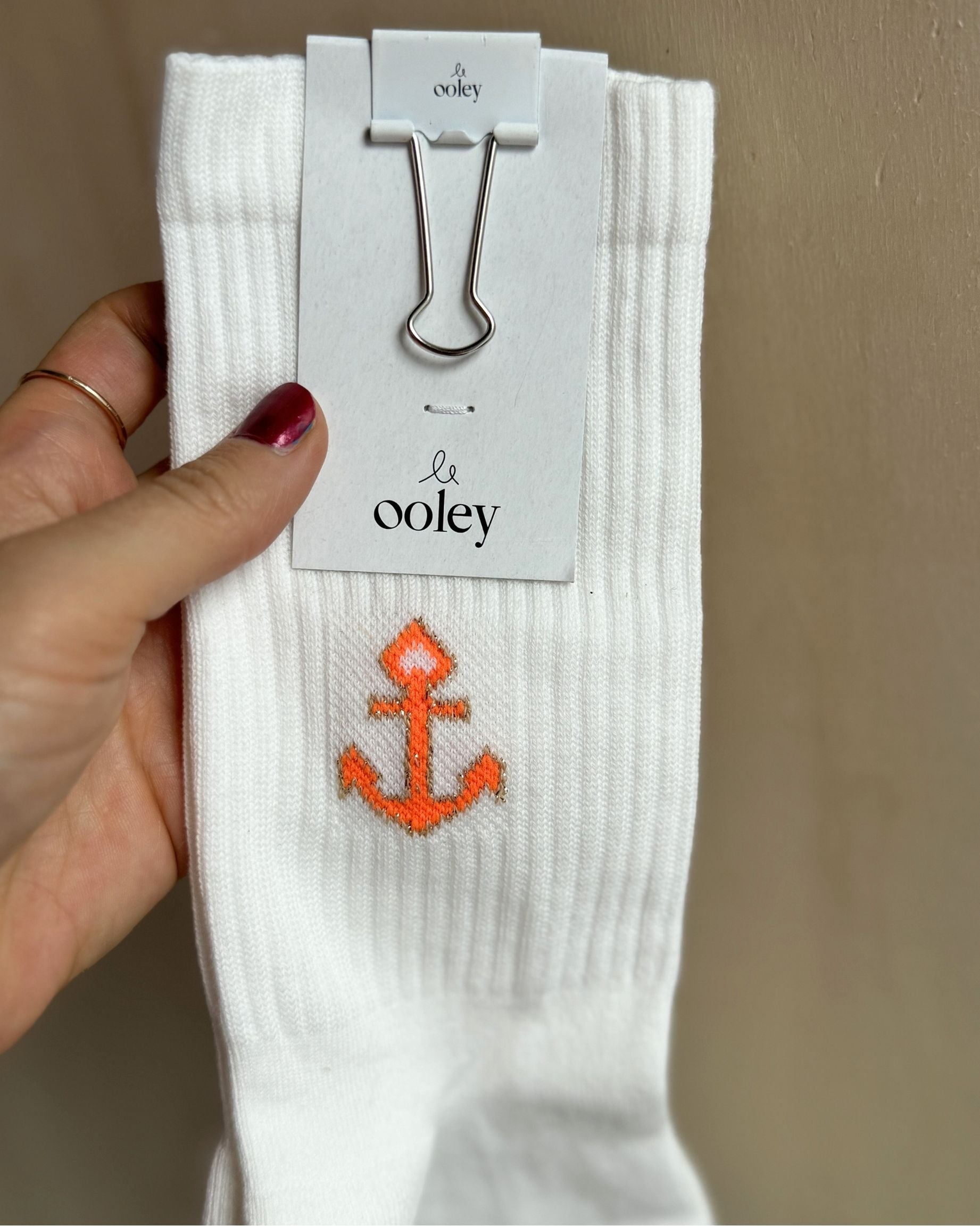 Socken Icon Anker Glitter