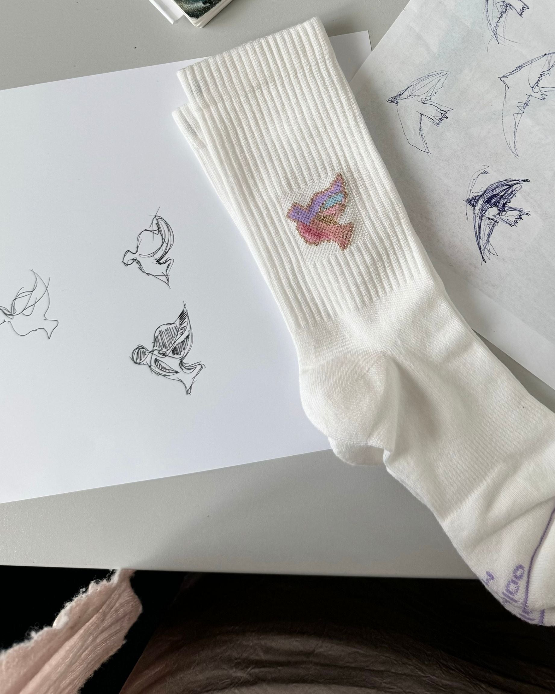 Socken Icon Friedenstaube