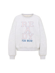 Statement Sweatshirt GOTS - Silver Grey Melange