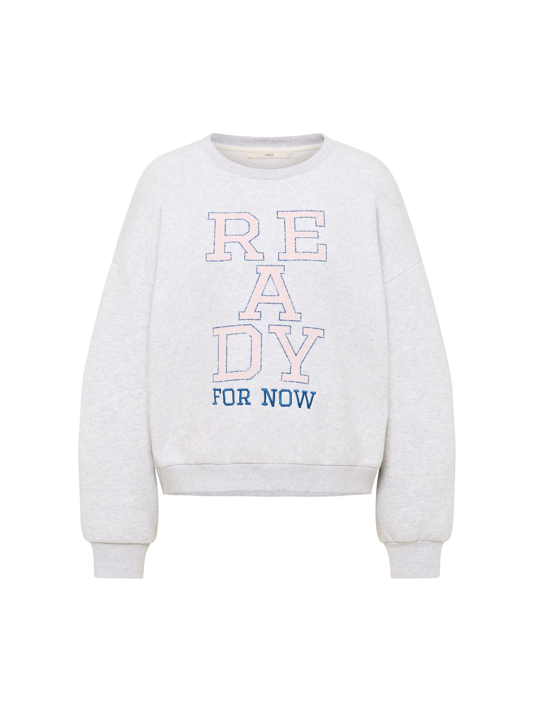 Statement Sweatshirt GOTS - Silver Grey Melange