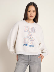 Statement Sweatshirt GOTS - Silver Grey Melange