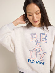 Statement Sweatshirt GOTS - Silver Grey Melange