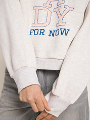Statement Sweatshirt GOTS - Silver Grey Melange