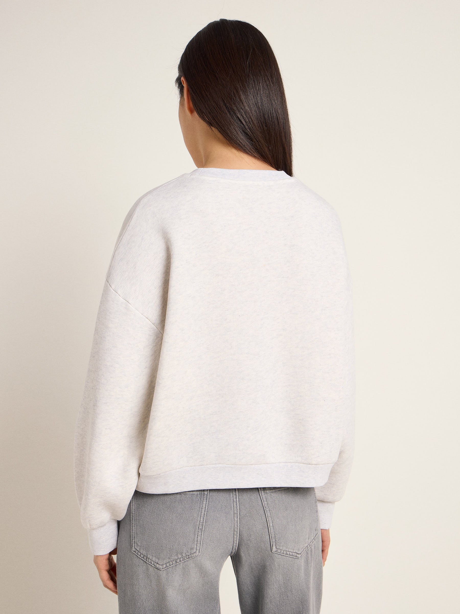 Statement Sweatshirt GOTS - Silver Grey Melange
