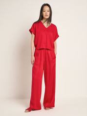 Blusenshirt aus Tencel - Red