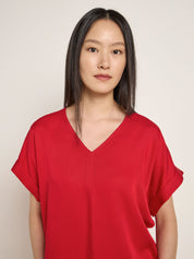 Blusenshirt aus Tencel - Red