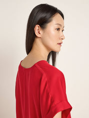 Blusenshirt aus Tencel - Red
