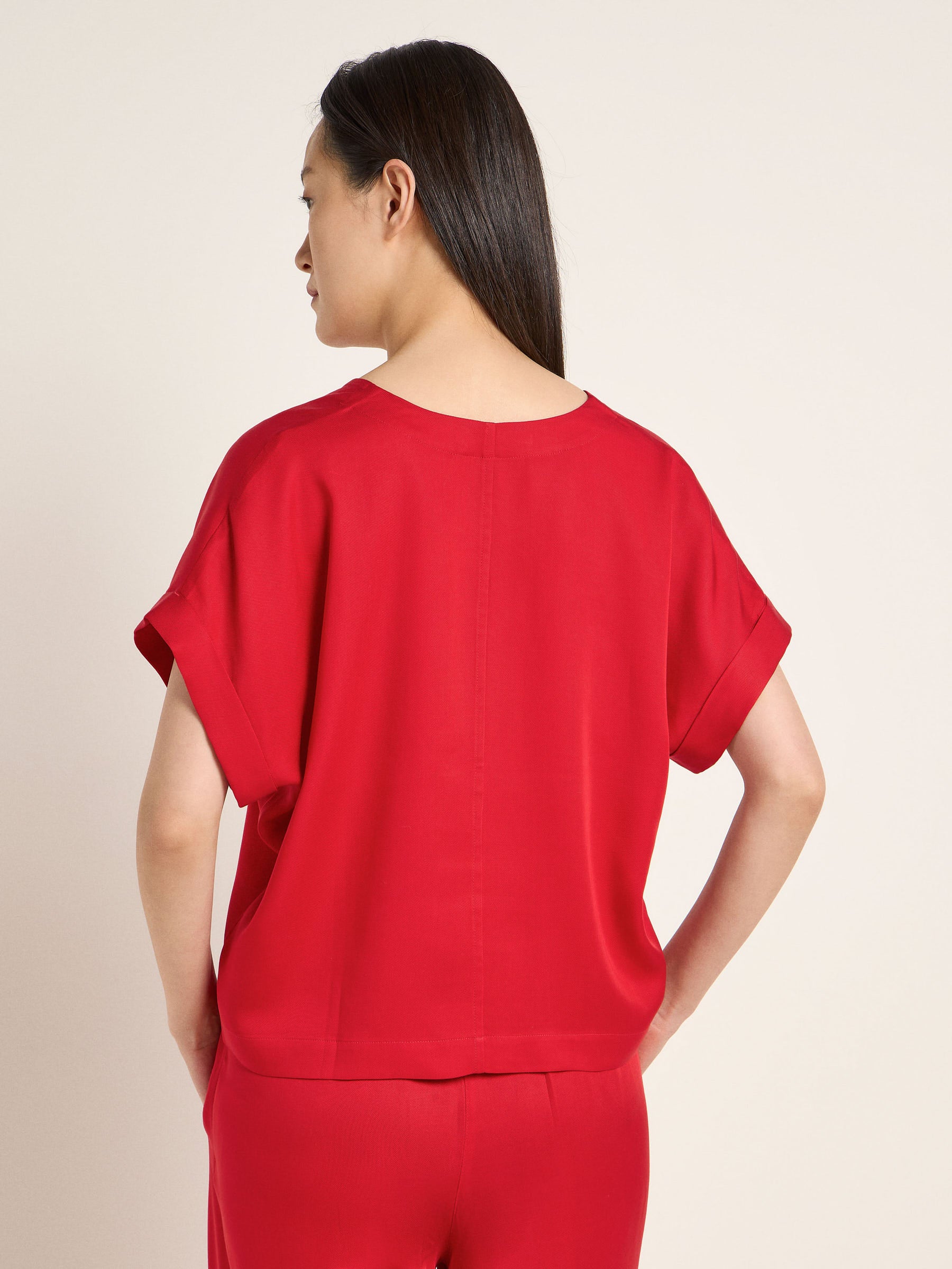 Blusenshirt aus Tencel - Red