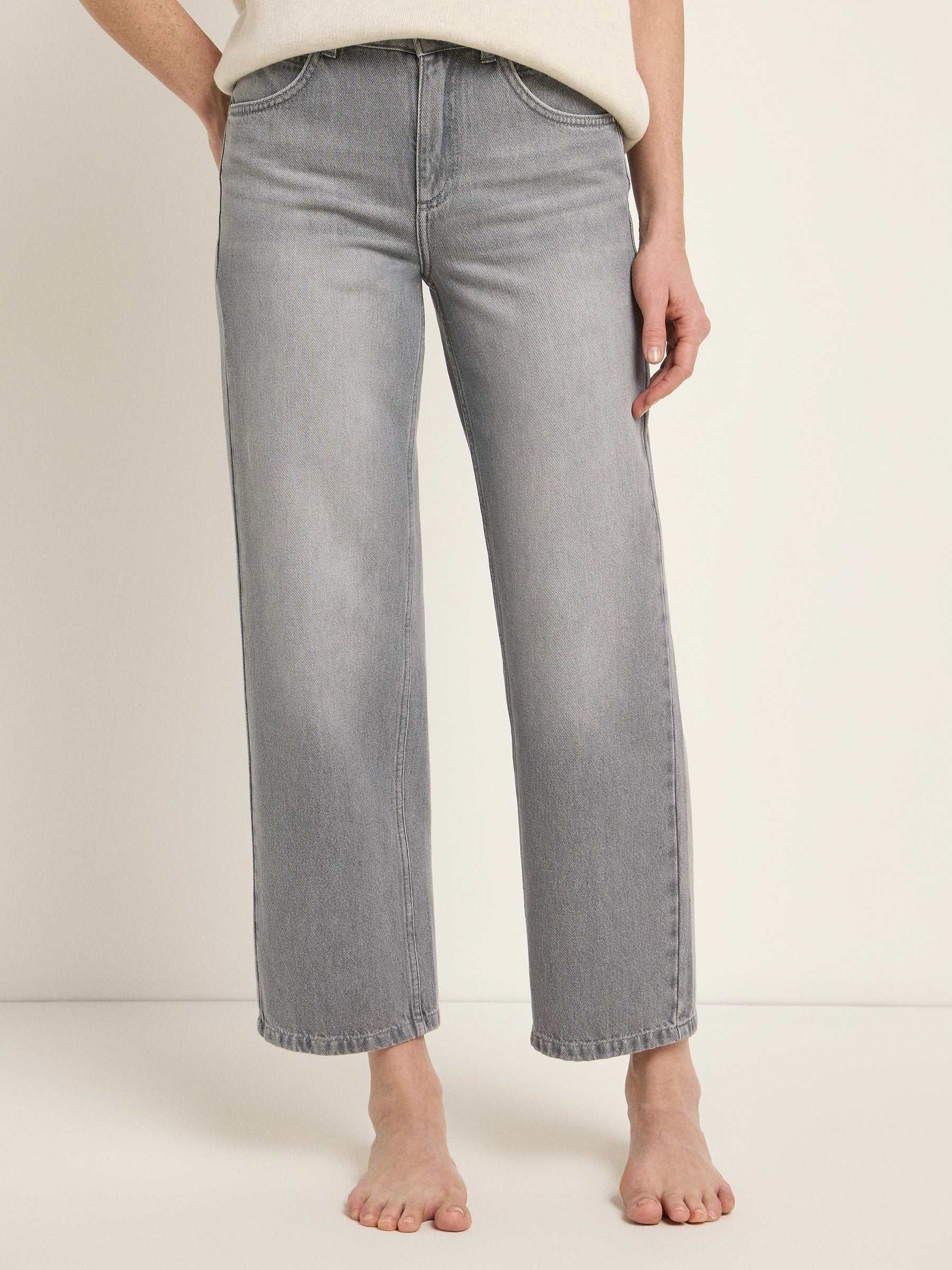 Relaxed Jeans GOTS - Light Grey Denim