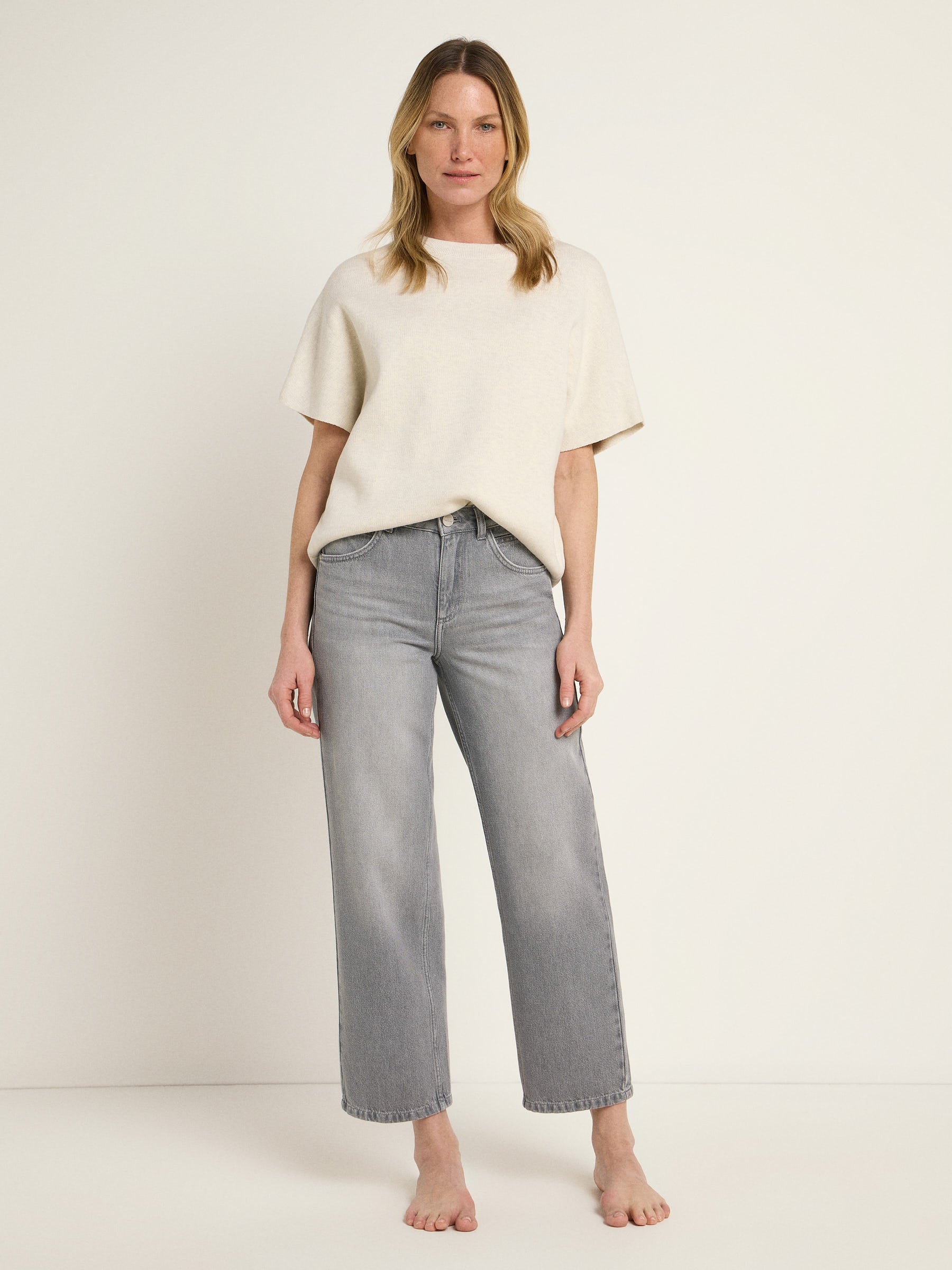 Relaxed Jeans GOTS - Light Grey Denim