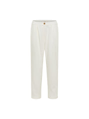 Hose mit Gummiband GOTS - White