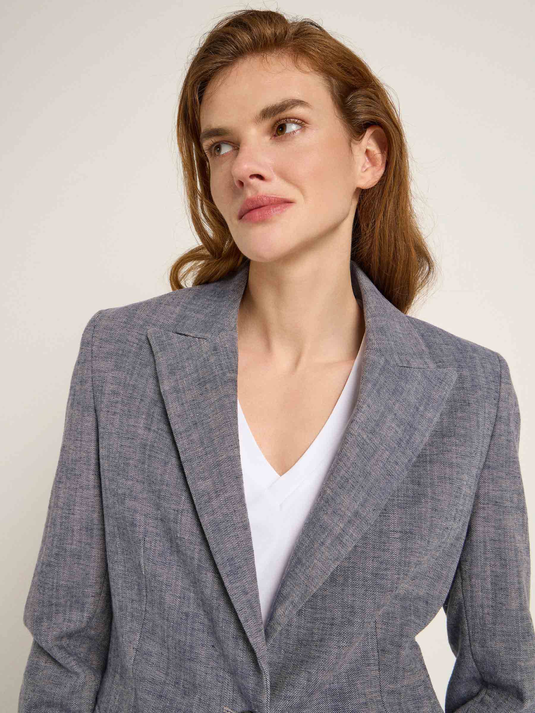 Blazer GOTS - Dark Blue Melange