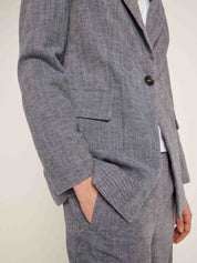 Blazer GOTS - Dark Blue Melange