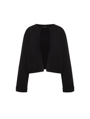 Schwarzer Damen Bolerojacke auf weißem Hintergrund