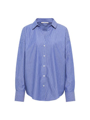 Streifenhemd GOTS - Blue/ Off White