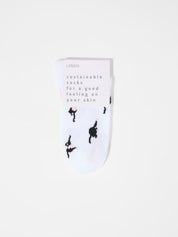 Sneaker Socken Intarsi GOTS - Off White/Rose
