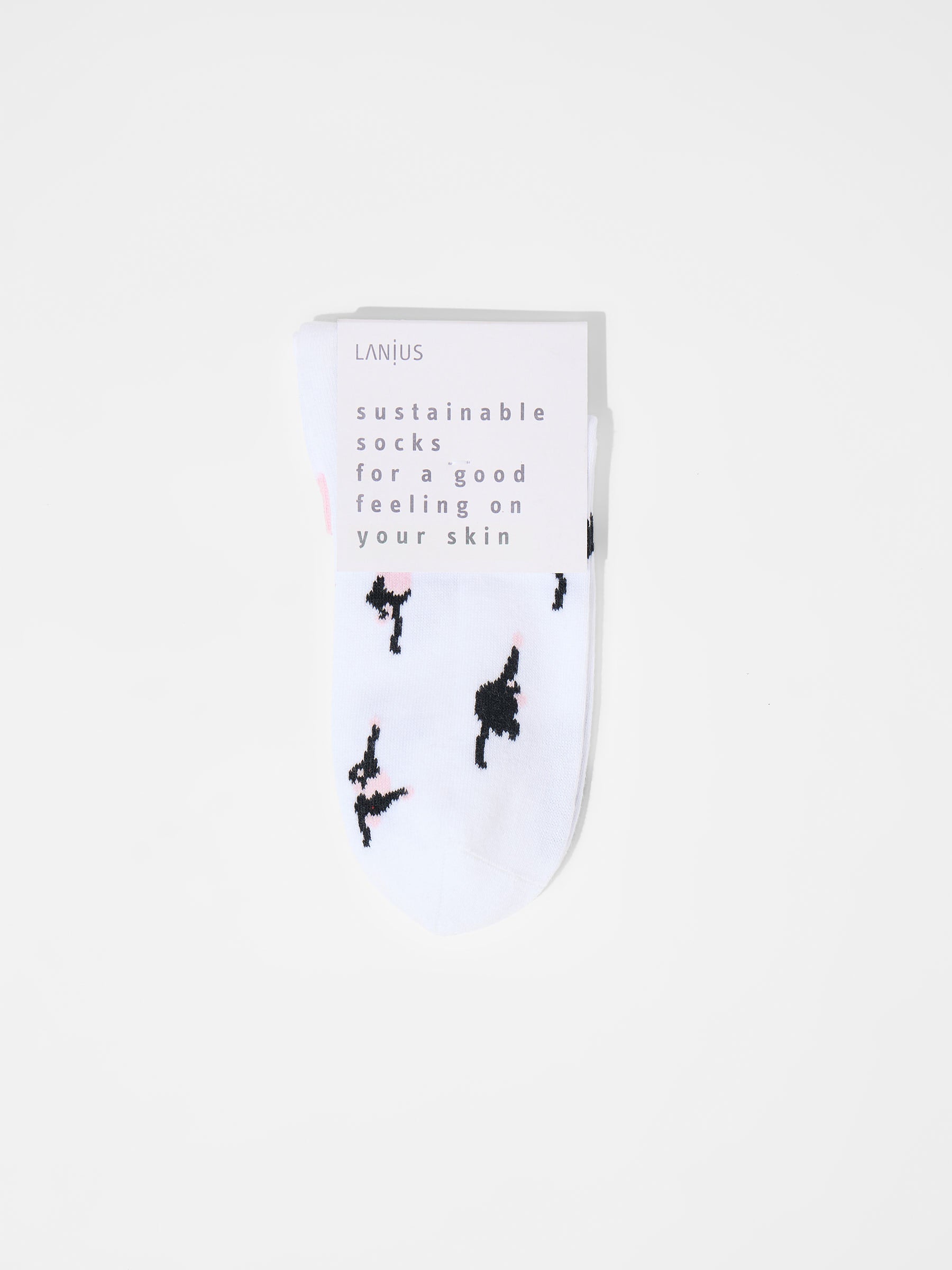 Sneaker Socken Intarsi GOTS - Off White/Rose