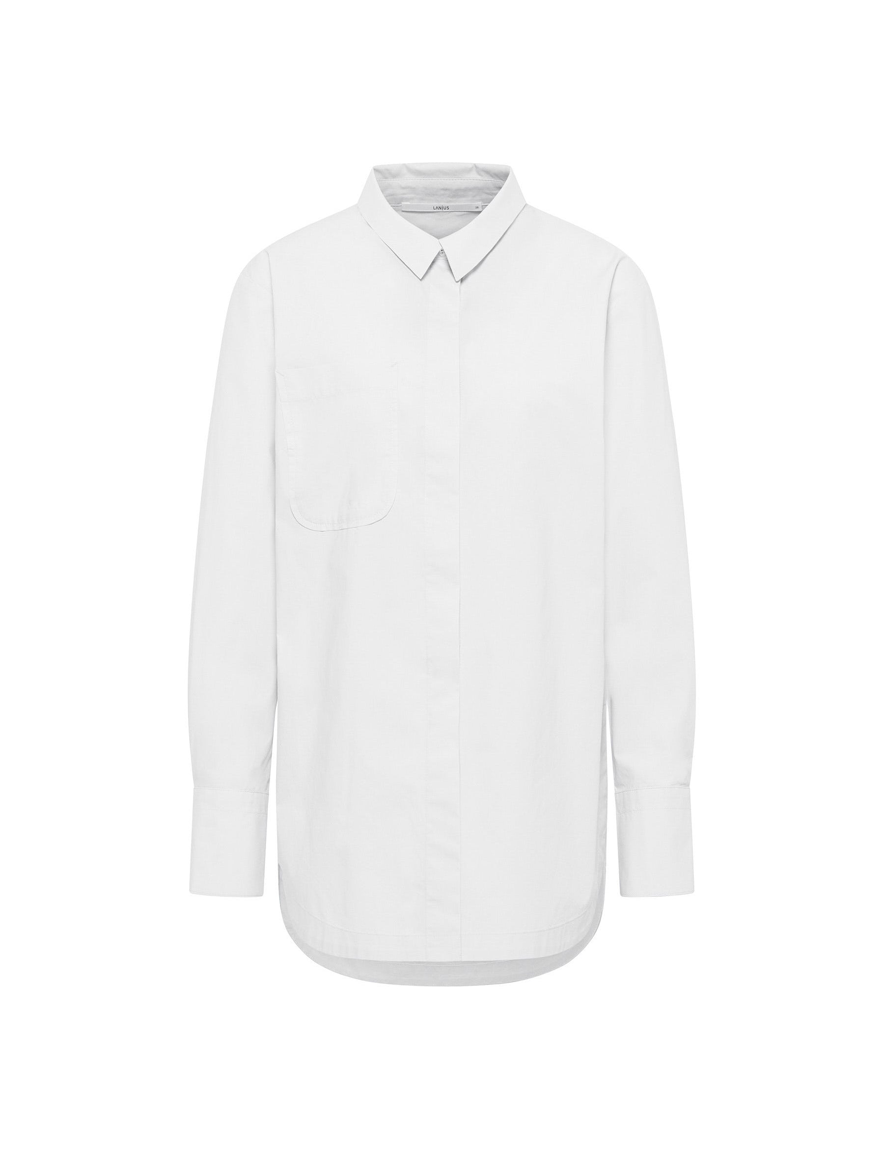 Oversize Hemdbluse GOTS - White