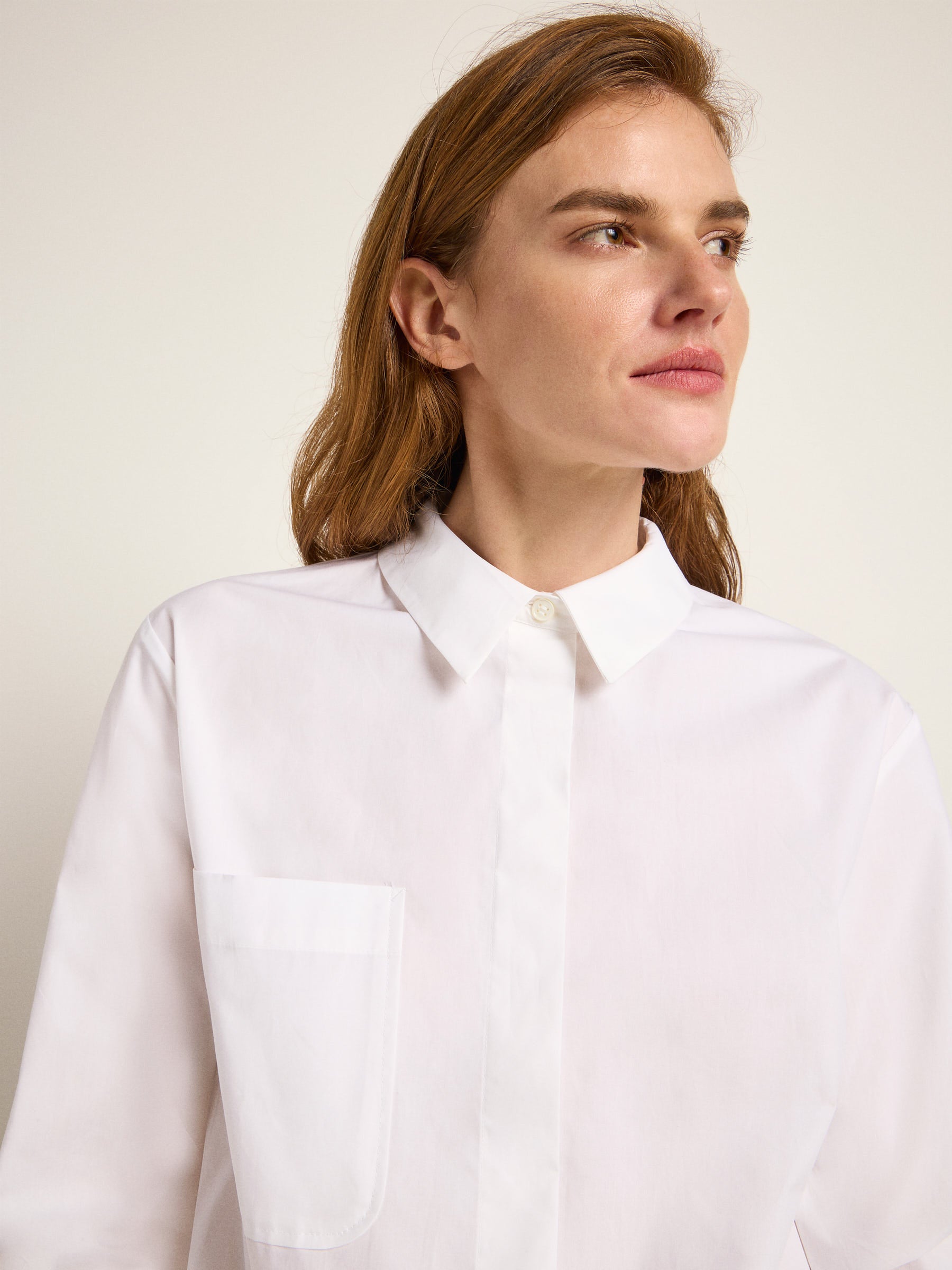 Oversize Hemdbluse GOTS - White