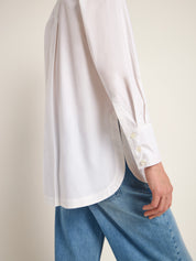 Oversize Hemdbluse GOTS - White
