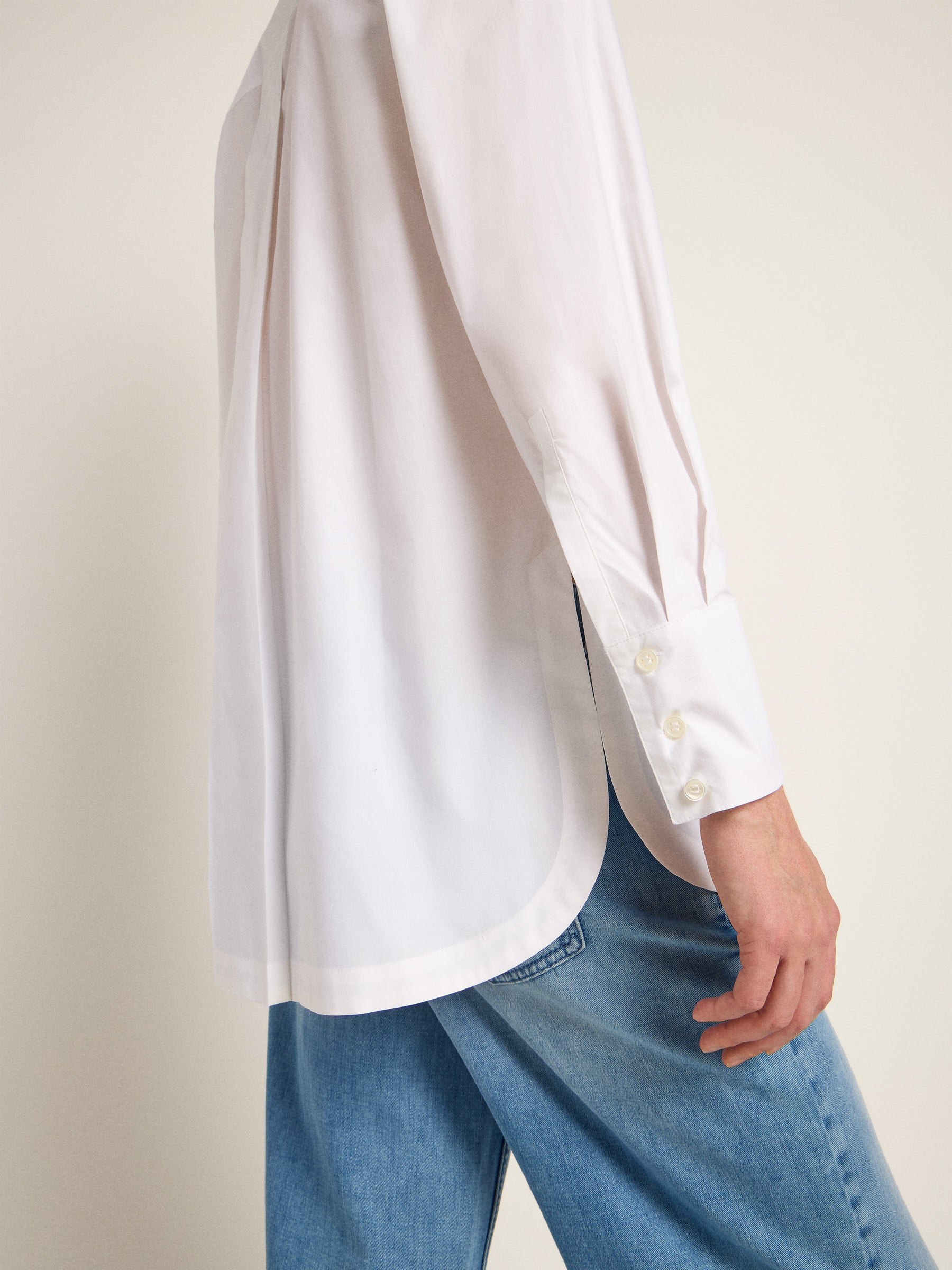 Oversize Hemdbluse GOTS - White