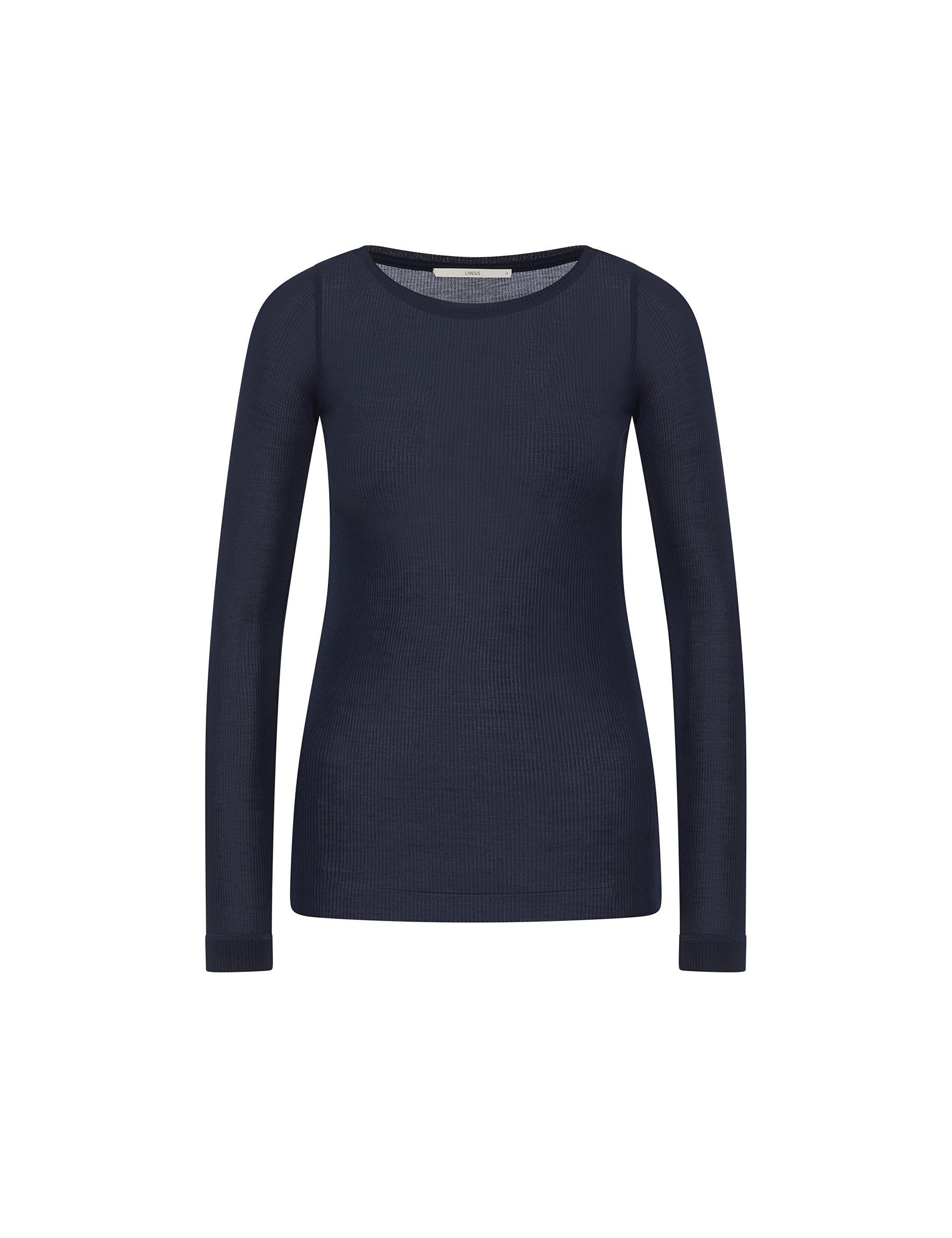 Dunkelblaues Damen-Langarmshirt