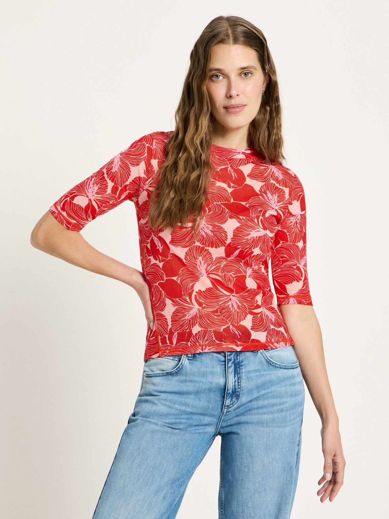 Stehkragenshirt aus TENCEL