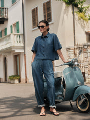 Jeans mit Bundfalte GOTS