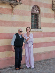 Bluse mit Kräuseln aus Ramie