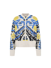 Jacquard Strickjacke GOTS