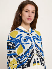 Jacquard Strickjacke GOTS