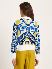 Jacquard Strickjacke GOTS