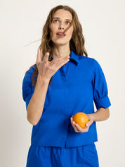 Bluse mit Puffärmeln GOTS