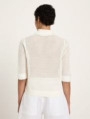 Strickjacke kurzarm GOTS