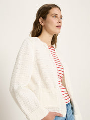 Strickjacke mit Struktur GOTS