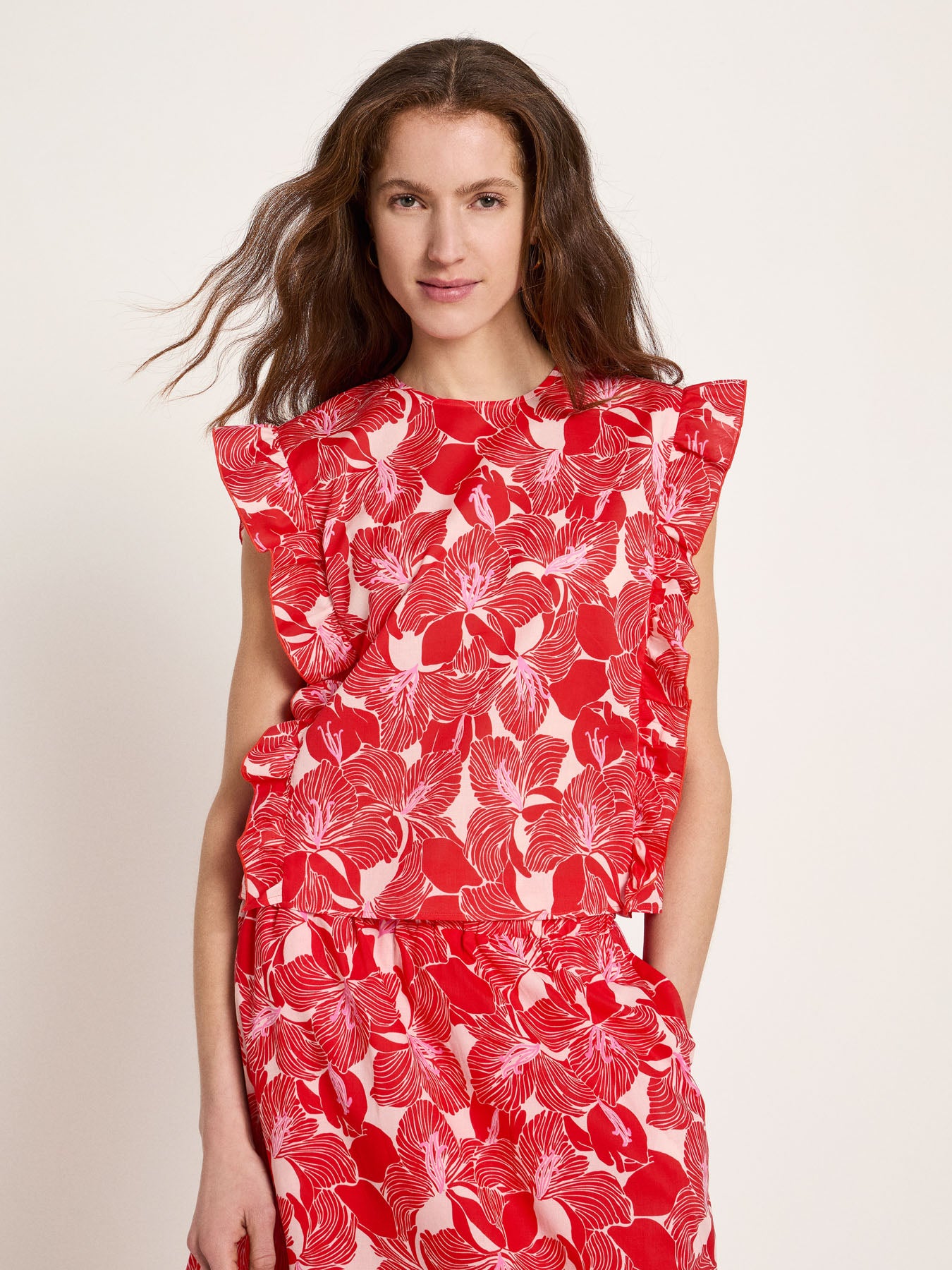 Blusenshirt mit Volant GOTS