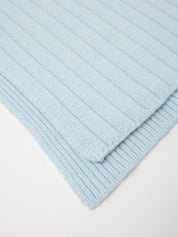 Hellblaue gerippte Textiloberfläche