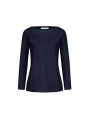 Marineblaues Langarmshirt für Damen