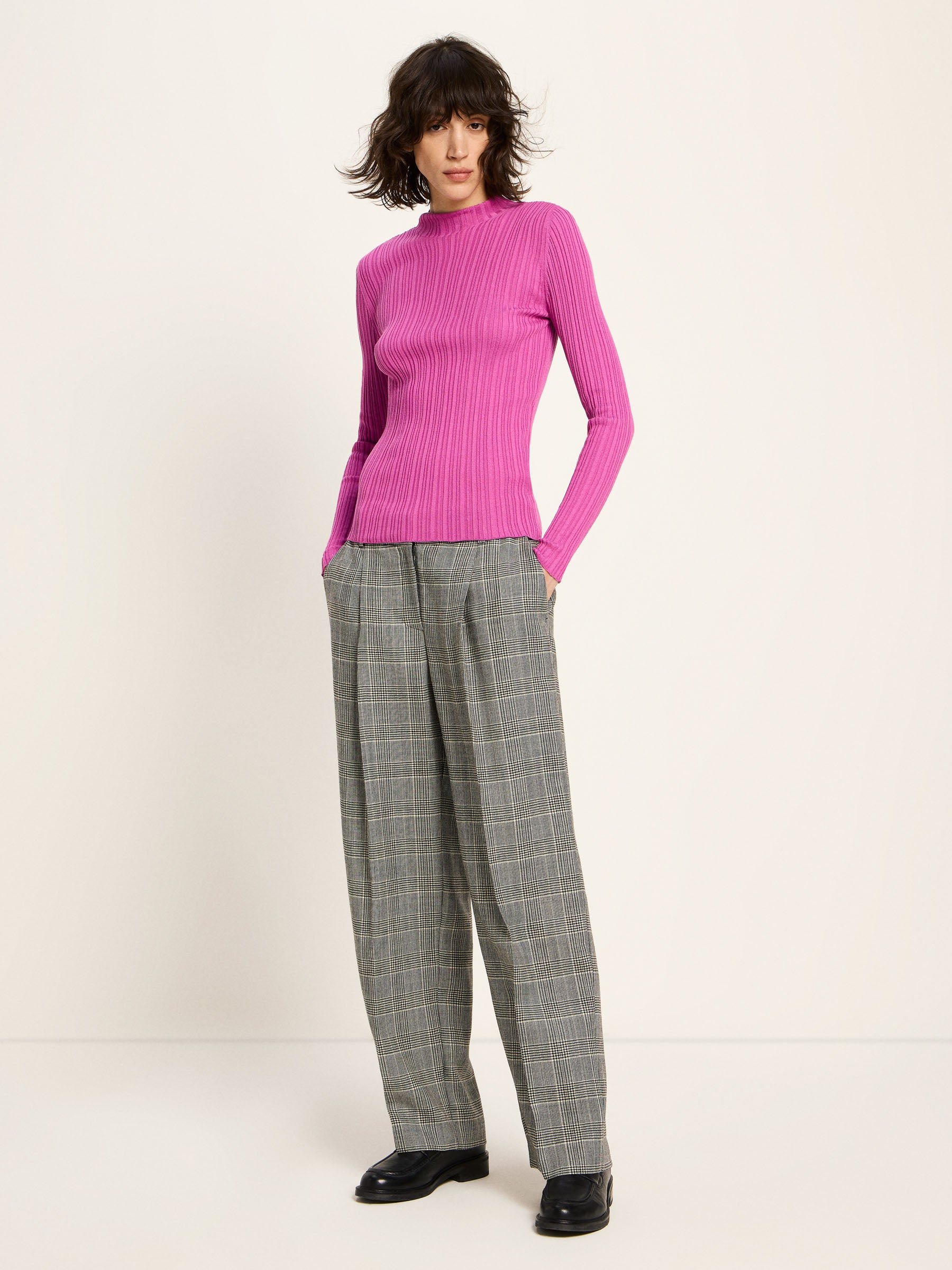 Rippenpullover GOTS - Pink