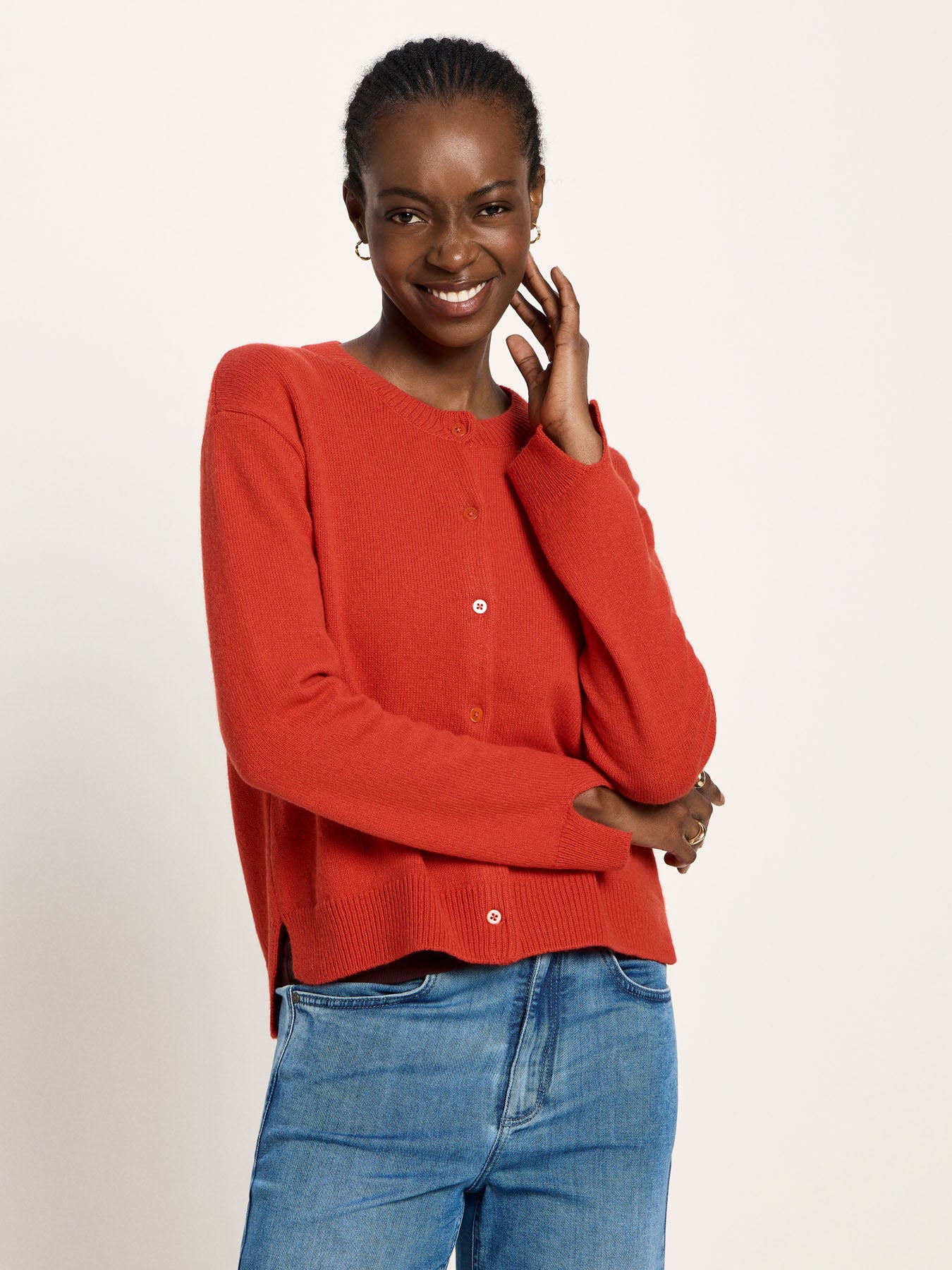 Boxy Strickjacke GOTS