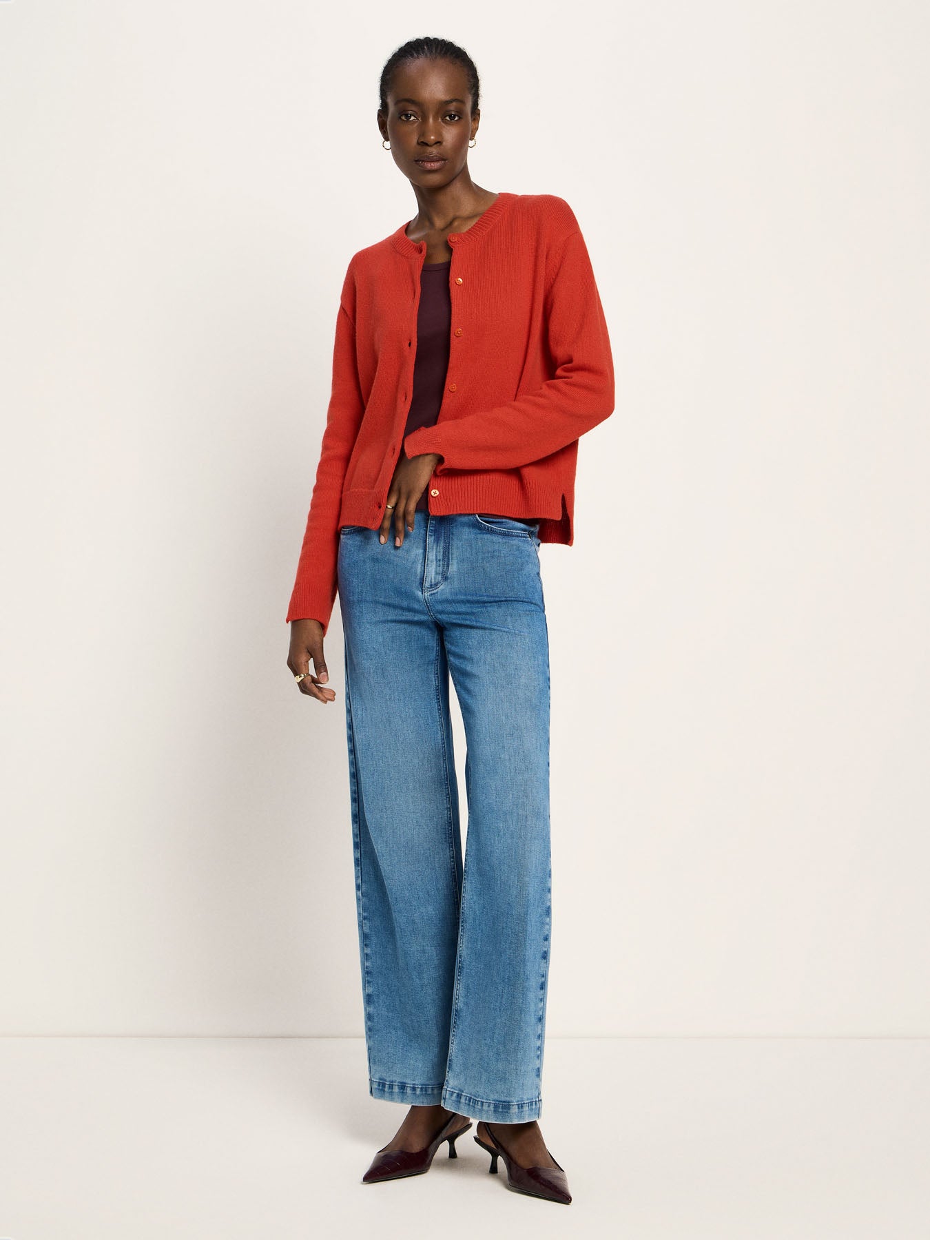 Boxy Strickjacke GOTS