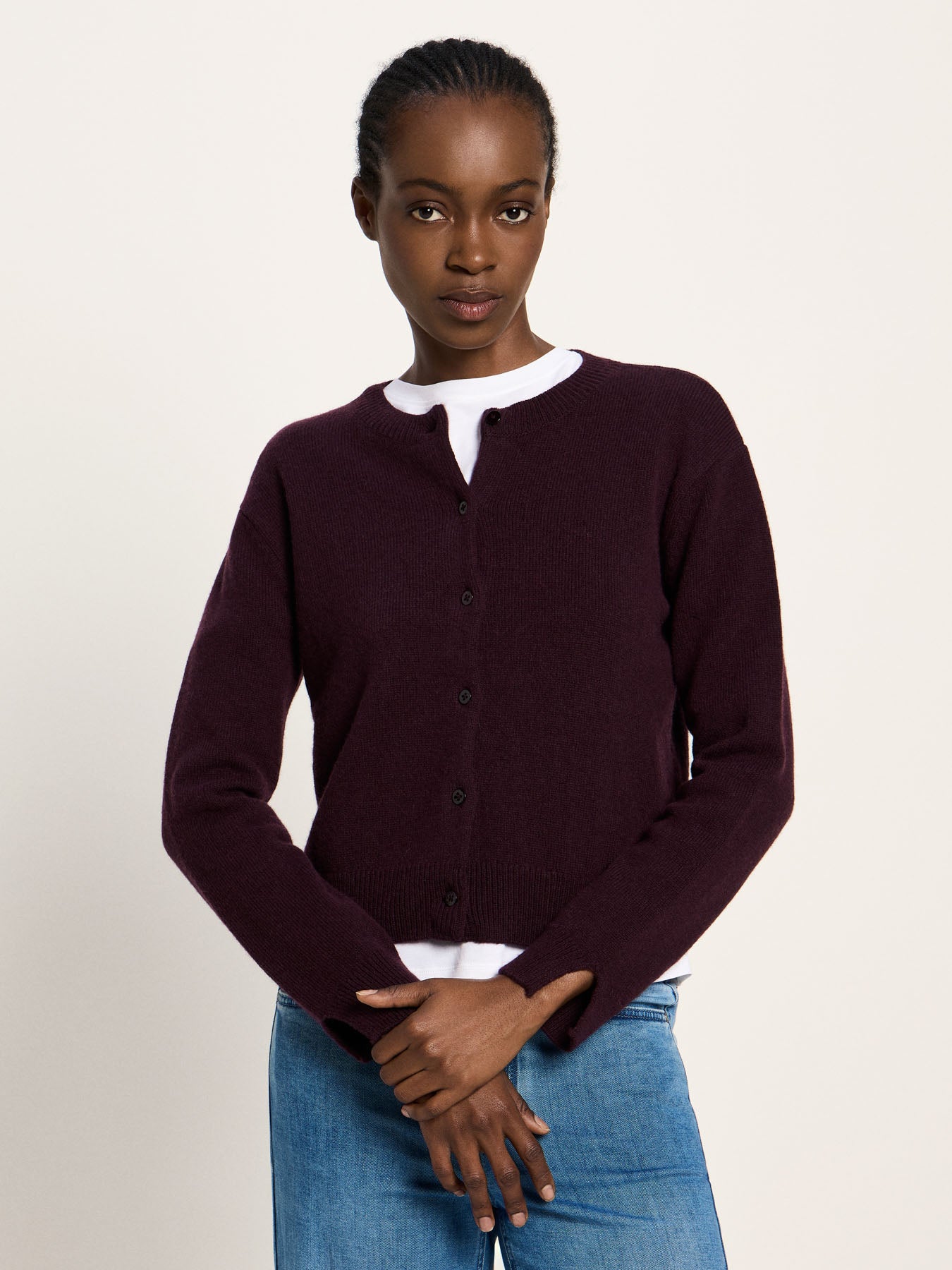 Boxy Strickjacke GOTS