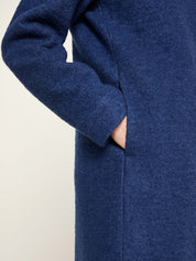 Walkmantel mit Stehkragen GOTS - Vintage Blue
